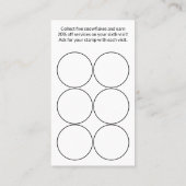 Black & White Snowflake Vakantie Klantenkaartje (Achterkant)