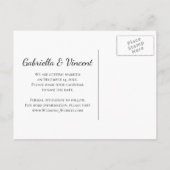 Black White Snowflake Winter Wedding Save the Date Aankondigingskaart (Achterkant)
