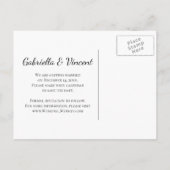 Black White Snowflake Winter Wedding Save the Date Aankondigingskaart (Achterkant)