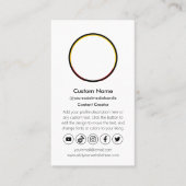 Black White Social Media Icon Content Creator Visitekaartje (Voorkant)