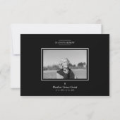 Black White Sophisticated Minimalist Photo Funeral (Voorkant)