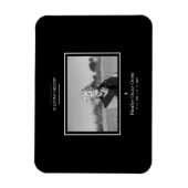 Black White Sophisticated Minimalist Photo Funeral Magneet (Verticaal)