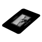 Black White Sophisticated Minimalist Photo Funeral Magneet (Linkerzijde)