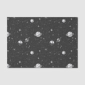 Black White Space Galaxy Stars Nebula Tissuepapier (Voorkant)