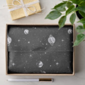 Black White Space Galaxy Stars Nebula Tissuepapier (Geschenk)