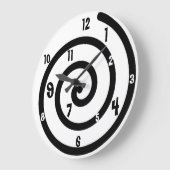 Black & White Spiral Wall Clock Grote Klok (Hoek)