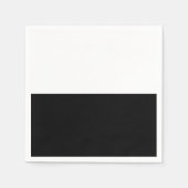 Black & White Split Halve Verjaardag Chic Party Servetten (Voorkant)