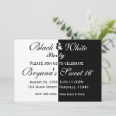 Black & White Split Uitnodiging voor een Halve Ver (Staand voorkant)