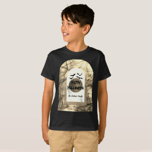 Black & White Spooky bijpassende Happy Halloween K T-shirt