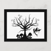 Black & White Spooky Fairy Postcard Briefkaart (Voorkant)
