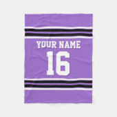 Black White Sports Jersey Fleece Deken (Voorkant)