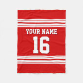 Black White Sports Jersey Fleece Deken (Voorkant)