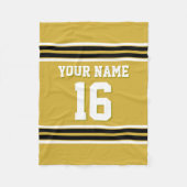 Black White Sports Jersey Fleece Deken (Voorkant)