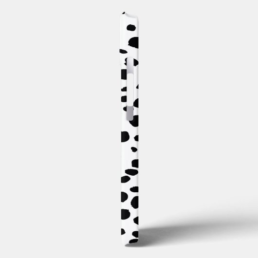 Black White Spots Pattern Gold Monogram Case-Mate iPhone Case (Achterkant / Links)
