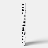 Black White Spots Pattern Gold Monogram Case-Mate iPhone Case (Achterkant / Rechts)