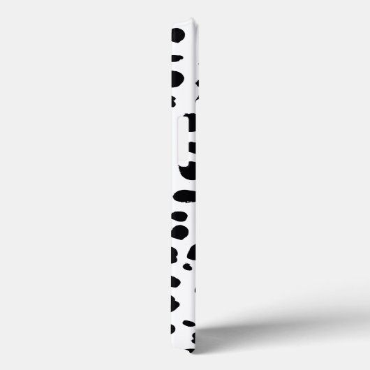 Black White Spots Pattern Gold Monogram Case-Mate iPhone Case (Achterkant / Rechts)