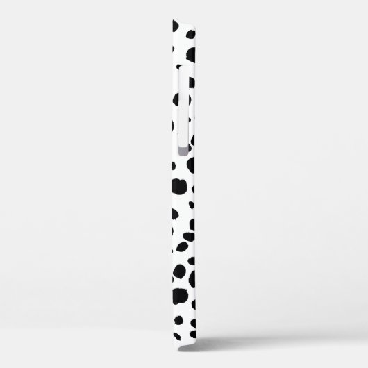 Black White Spots Pattern Gold Monogram Case-Mate iPhone Case (Achterkant / Links)