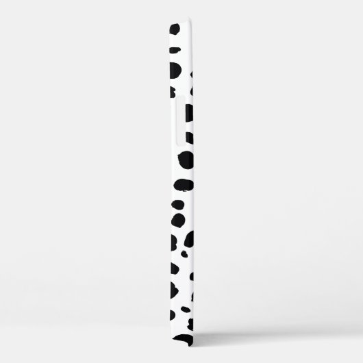 Black White Spots Pattern Gold Monogram Case-Mate iPhone Case (Achterkant / Rechts)