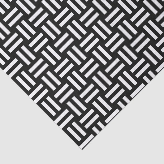 Black & White Square Knot Tissuepapier (Detail)