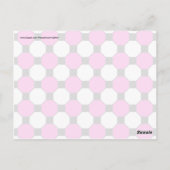Black White Squares Hexagons Patroon Briefkaart (Achterkant)