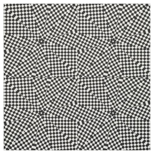 Black White Squares Stars Print Pattern Fabric Stof (Swatch)