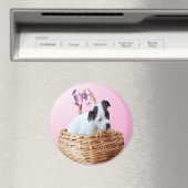 Black White Staffordshire Puppy, Magnet (Insitu (Vaatwasser))