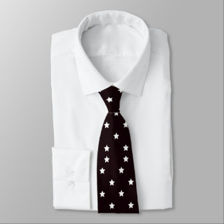 Black White Star Print Mannen Stropdas