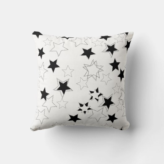 Black & White Star Sierkussen (Achterkant)