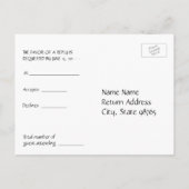 Black White Star van David RSVP Briefkaart (Achterkant)