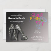 Black White Stilettos verjaardag Kaart (Voorkant)