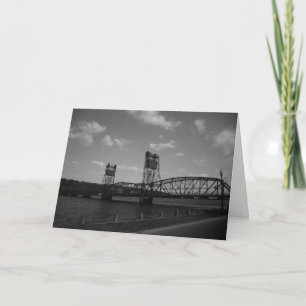 Black & White Stillwater Lift Bridge Herstelskaart Kaart