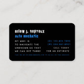 Black White Street Auto Repair Visitekaartje (Achterkant)