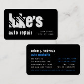 Black White Street Auto Repair Visitekaartje (Voorkant / Achterkant)