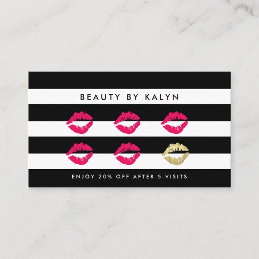 Black & White Stripe Beauty Loyalty (Voorkant)