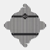 Black White Stripe Black Quatrefoil 3 Monogram Bedankdoosjes (Uitgevouwen)