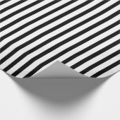 Black White Stripe Pattern wrapping papier (Hoek)