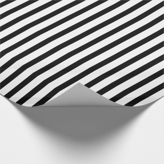Black White Stripe Pattern wrapping papier (Hoek)