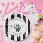 Black White Stripe Psychology Freud CARTOON Papieren Bordje (Feest)