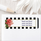 Black White Stripe  Roos Adresetiketten Etiket (Insitu)