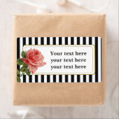 Black White Stripe  Roos Adresetiketten Etiket (Insitu)