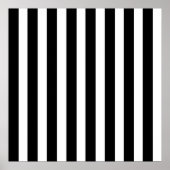 Black White Stripe Vertical Straight Lines Patroon Poster (Voorkant)