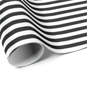 Black white stripe wrapping paper cadeaupapier