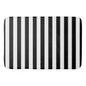 Black White Striped Bath Mat (Voorkant)