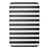 Black White Striped Bath Mat (Voorkant Verticaal)