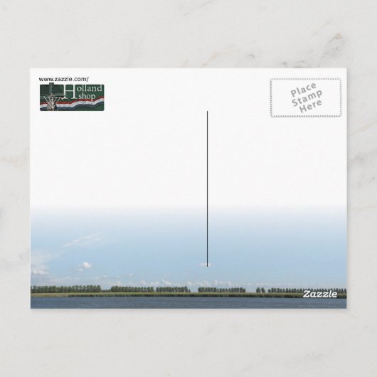 Black White Striped Briefkaart (Achterkant)