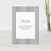 Black & White Striped Elegance Classy Wedding Programma (Achterkant)