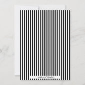 Black & White Striped First Community Invitation Kaart (Achterkant)