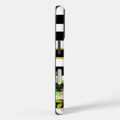 Black White Striped Floral Gold | Stijlvol Case-Mate iPhone Case (Achterkant / Rechts)