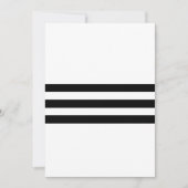 Black & White Striped Invitation Kaart (Voorkant)