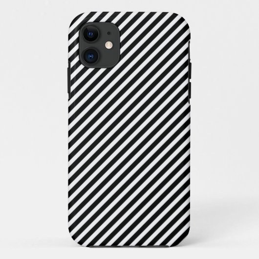 Black & White Striped iPhone 5 Hoesje (Achterkant)